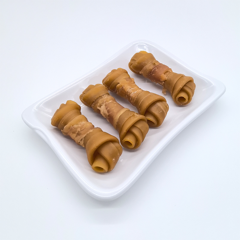2.5-3 Inches Five Flavors Of Knotted Bone Wrapped Chicken Tooth-Cleaning Dog Treats