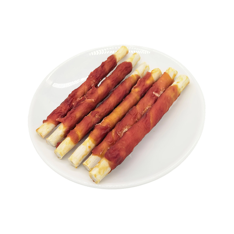 NP004 5' Duck meat -Wrapped Composite Rawhide Dog chew Stick