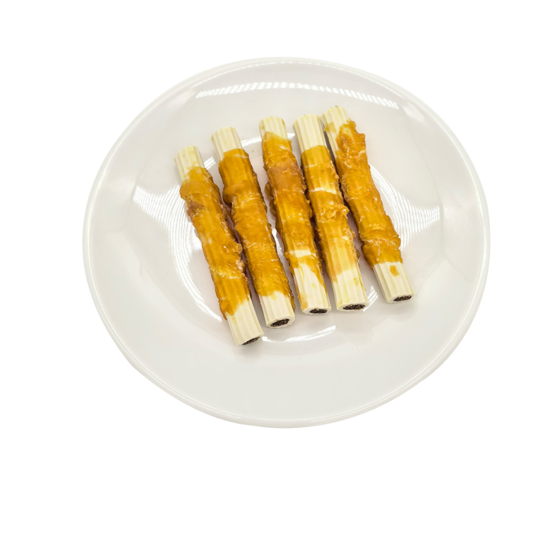 ST005 Milk Flavored 6cm Meat-Wrapped Chicken Roll Filled Dog Snacks
