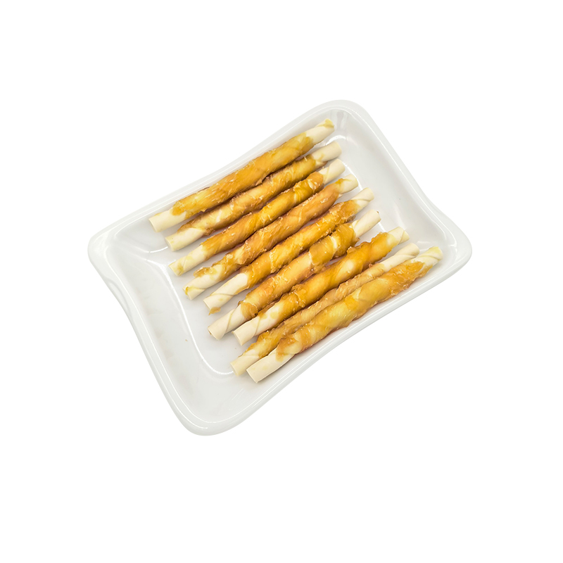 Milk Flavored 12cm Nutritious Wrapped Meat Pet Chicken Roll Stick