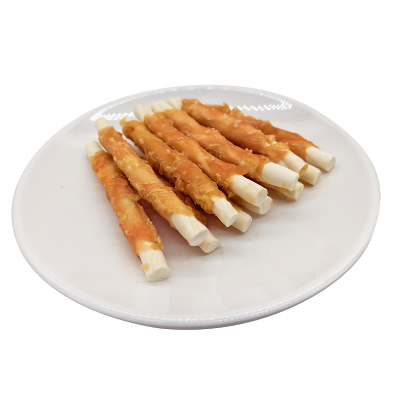 NP002 5' Chicken-Wrapped Composite Rawhide Dog Chew Stick